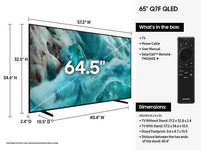 Samsung QN65Q7FA 65 inch QLED Q7F 4K Vision AI Smart TV - 2025