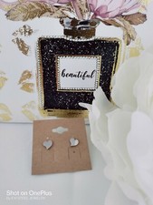 Stainless Steel Heart Stud Earrings Set