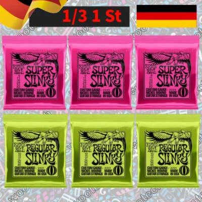 UNMARKED Ernie Ball 3 Sets 2221/2223 Regular E-Gitarrensaiten 10-46/9-42
