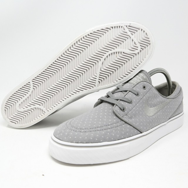 nike sb janoski canvas grey & white skate shoes