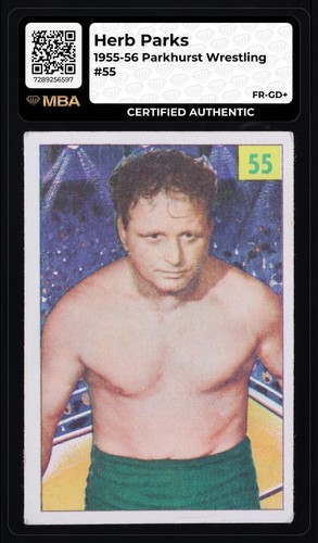 1955-56 Parkhurst Wrestling: # 55 Herb Parks MBA FR-GD+