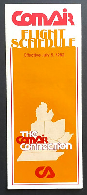 Comair Timetable Effective July 5, 1982