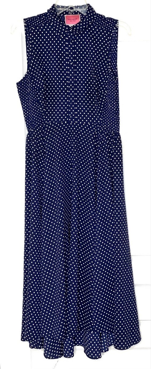 KATE SPADE さわやかなドット柄マチネドレス kate spade new york（ケイトスペード ニューヨーク）の