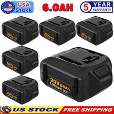 6.0Ah 20 Volt For WORX WA3525 20V Max Lithium Battery WA3520 WA3578 WA3575 WG155