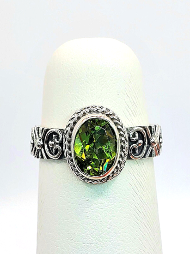 Artisan Crafted BALI LEGACY Peridot Ring in Sterling Silver, Size 8 - Picture 9 of 12