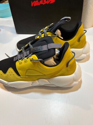 NWT Versus By Versace Men's Sneakers Yellow and Black EUR 42 US 9