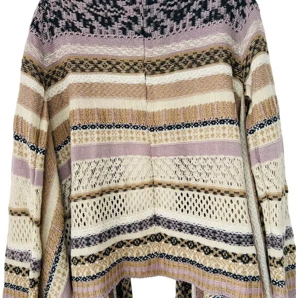 New Military Hippie Drape Cardigan Sweater Size S