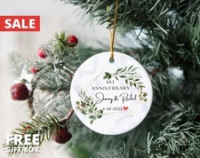 Personalized Marriage Ornament for  the years married - 5th 10th 25th 40th 50th