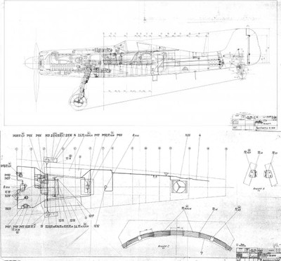 Focke-Wulf Fw 190 Blueprint Plans original archive factory drawings WW2