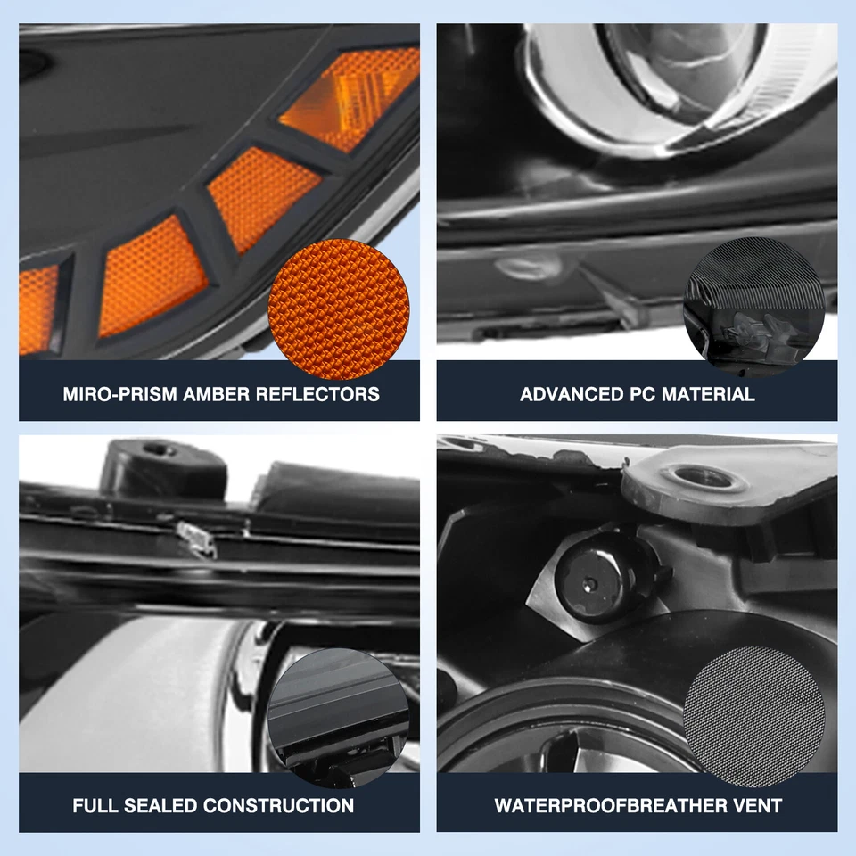 Пара черных заводских галогенных фар в сборе для KIA Optima 2011-2013 годов выпуска - Изображение 3 из 4