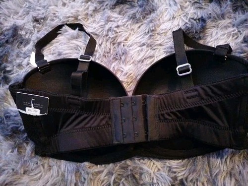New Look 32DD Black Cleavage Boosting Bra Boost Bust By 2 Sizes New Free P&P - Picture 4 of 4