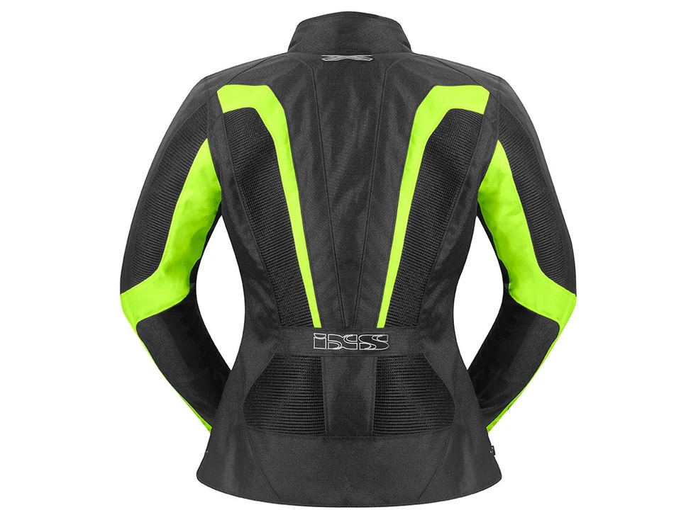 iXS Textiljacke Damen Larissa | Schwarz-Neongelb | Motorradjacke aus Polyester - Bild 2 von 2
