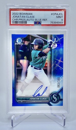 Jonatan Clase 2022 Bowman Chrome 1st Auto RC Blue Refractor /150 #CPAJCL - PSA 9 - Picture 1 of 2