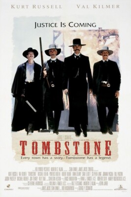 1993 Tombstone Movie Poster 11X17 Wyatt Earp Doc Holliday Val Kilmer Russell  