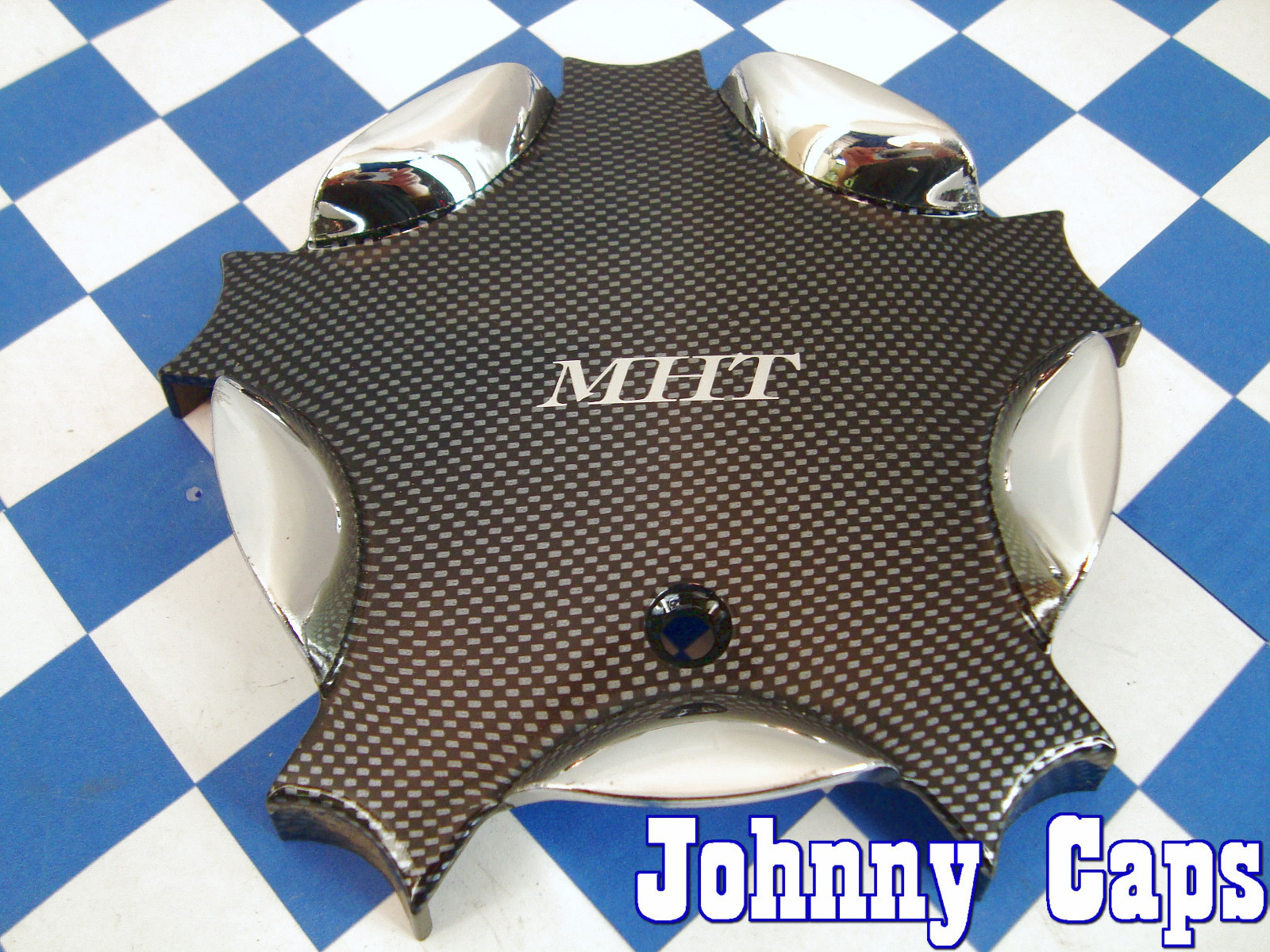 MHT Wheels Chrome Center Caps #10413 Custom Wheel USED Cap (7134M) (1)