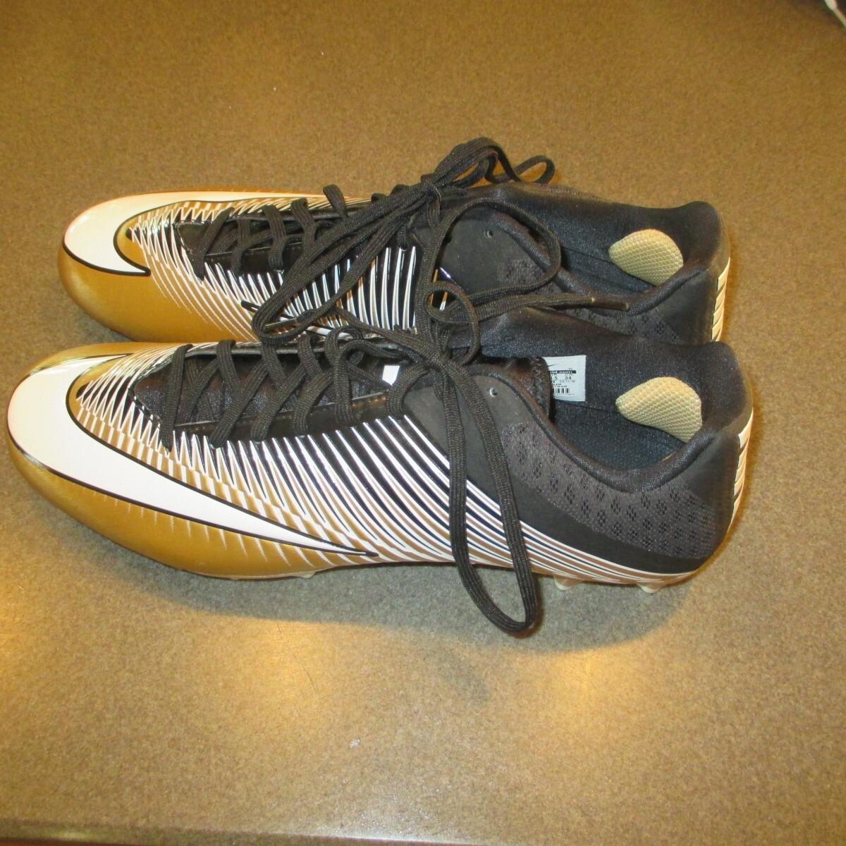 Size 11.5 Nike Vapor Speed 2 TD PF Football Cleats Gold/Black 846805-725 NEW Vapor Edge Pro 360  main image 3