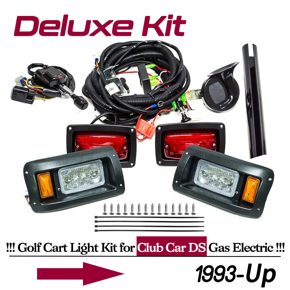 For Club Car DS Light Kit Golf Cart Headlights & Tail Lights 1993+ Gas