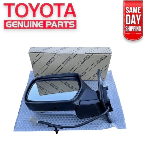 93 -97 TOYOTA LAND CRUISER FZJ80 DRIVER LEFT OUTSIDE MIRROR BLACK CHROME OEM NEW
