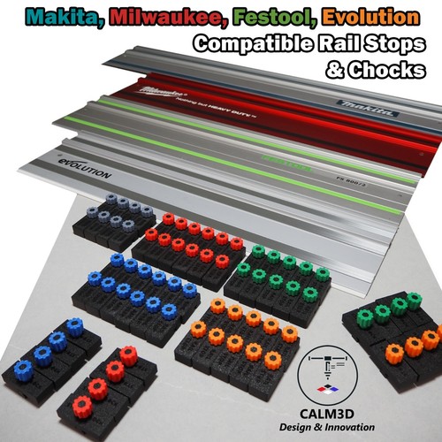 Paradas de riel guía compatibles con Festool - conjunto doble - giro y bloqueo - INC P&P - Imagen 9 de 10