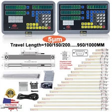 2Axis/3Axis Digital Readout DRO Display Linear Scale Encoder for Mill Lathe US