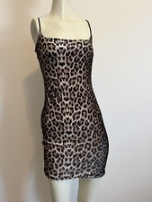 #20 NWT! Nasty Girl Velour Leopard Slip Dress, Sz: US 2
