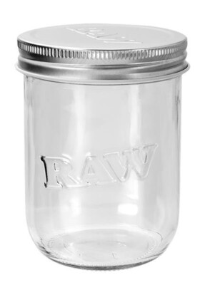 RAW Mason Glass Jar 16oz Einmachglas mit Metall Deckel 475ml Kräuter Glas