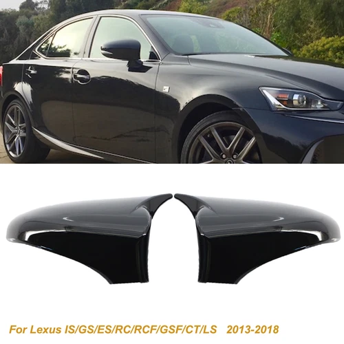 Glossy Side View Mirror Covers For Lexus IS GS ES RC RCF GSF CT LS IS200t IS250