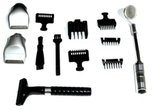 SHAVING & BEARD TRIM HEADS MIXED GROUP OF 12 ITEMS ONE DENTAL MIRROR NEEDS WORK