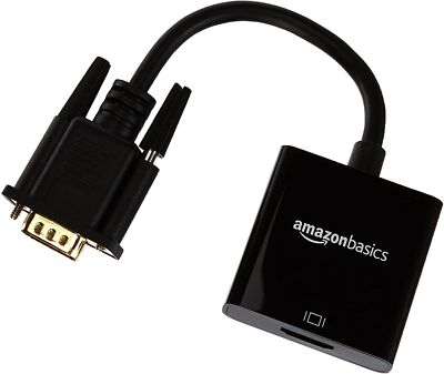 Amazon Basics Gold-Plated HDMI (Female) to VGA (Male) Adapter with