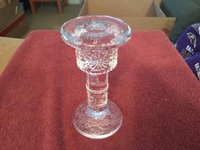 Clear Glass Candle Stick Holder 