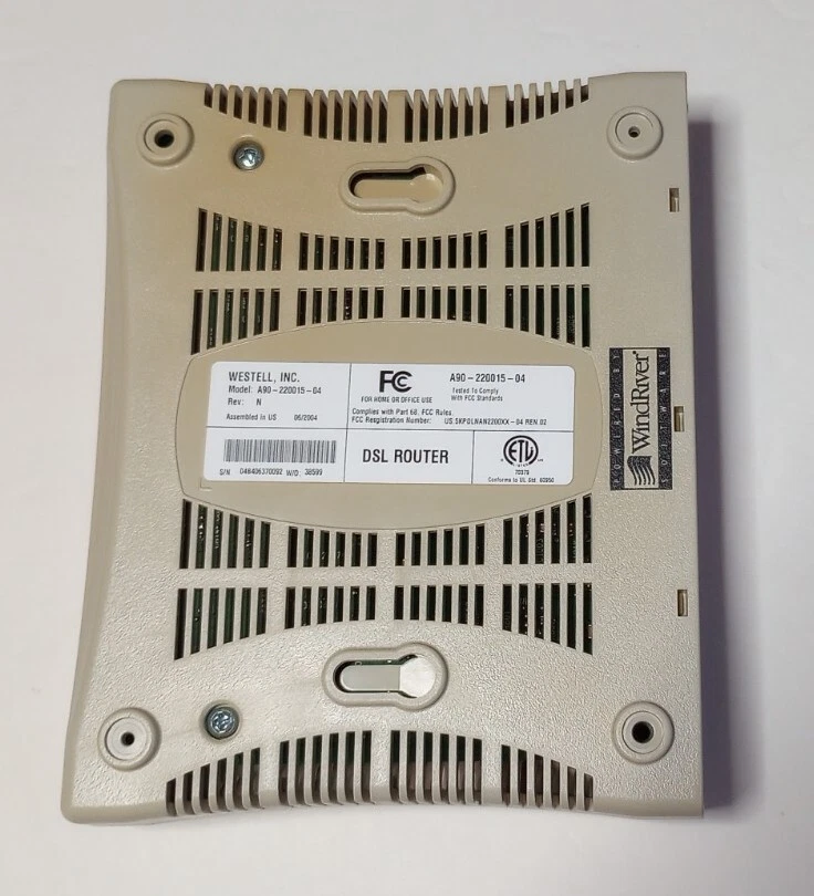 Westell DSL Router 2200 with power supply WORKS USED - Image 2 of 4