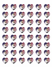 48 AMERICAN FLAG EAGLE ENVELOPE SEALS LABELS STICKERS 1.2" ROUND !