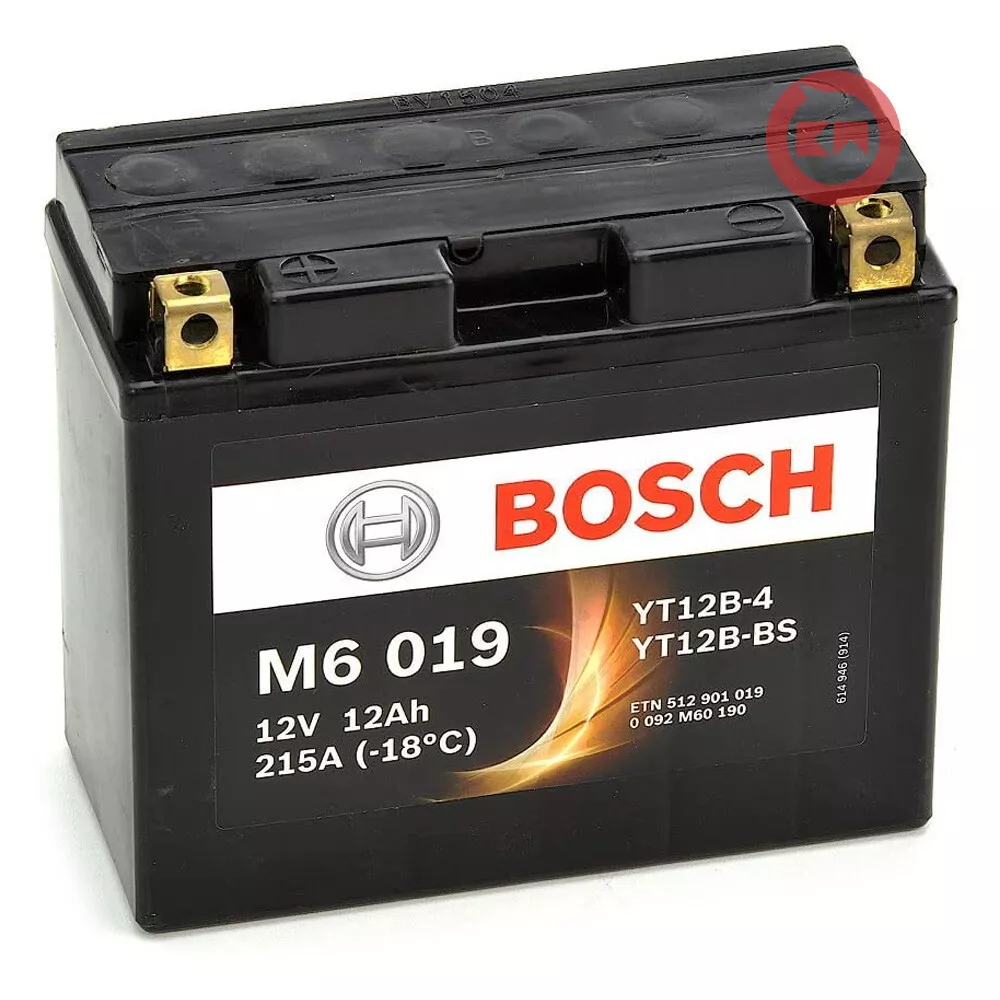 Motorradbatterie Bosch M6 12Ah 215A 0092M60190 