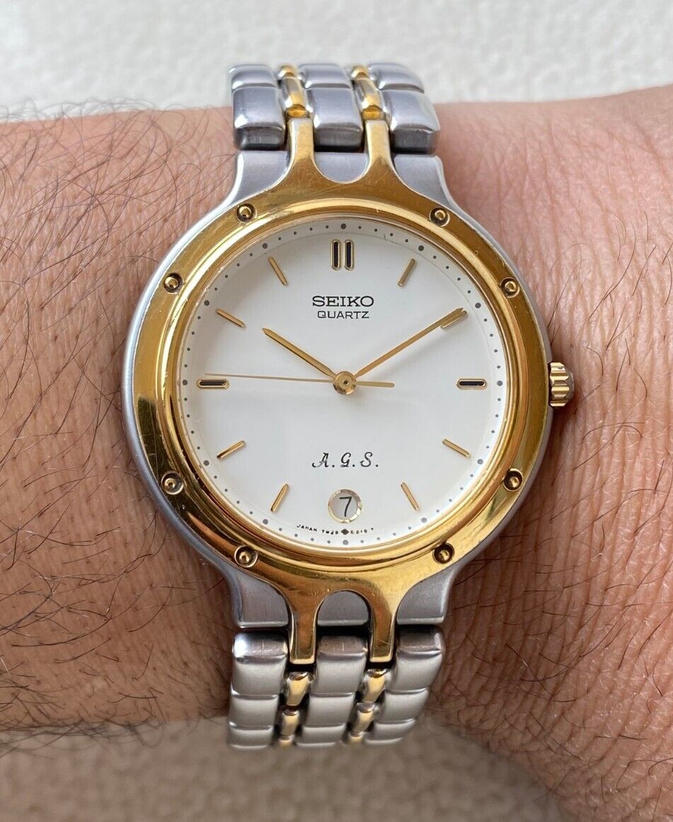 Seiko Presage AGS Vintage Watch Kinetic 7M22-6A10 Two Tones Seiko Presage AGS Vintage Watch Kinetic 7M22-6A10 Two Tones