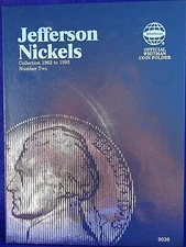  Whitman Jefferson Nickel #2 1962-1995 Coin Folder, Album Book #9039
