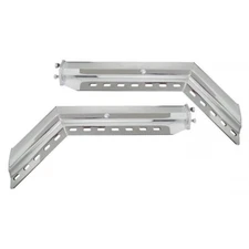 A Pair 30'' 45 Degree Angled Stainless Steel Mud Flap Hanger 2.5'' Bolt Spacing