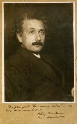 ALBERT EINSTEIN signiertes Foto - genialer Wissenschaftler - Nobelpreisträger - Vordruck