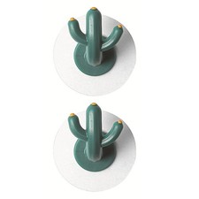 Appendiabiti da parete cactus facile installazione gancio a forma di cactus autoadesivo 2 pezzi carino
