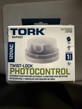 Tork Twist-Lock Photocontrol Outdoor Light Sensor 120 VAC Time Delay 
