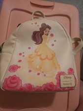 Beauty And The Beast Loungefly Belle Mini Backpack White PRE OWNED 30TH D23