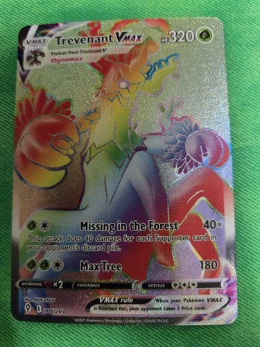 Trevenant VMAX (Secret) 206/203 SWSH07: Evolving Skies Holo