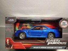 Fast Furious Brian's Nissan Skyline GT-R R34 Blue Diecast 1:32 Scale 2024
