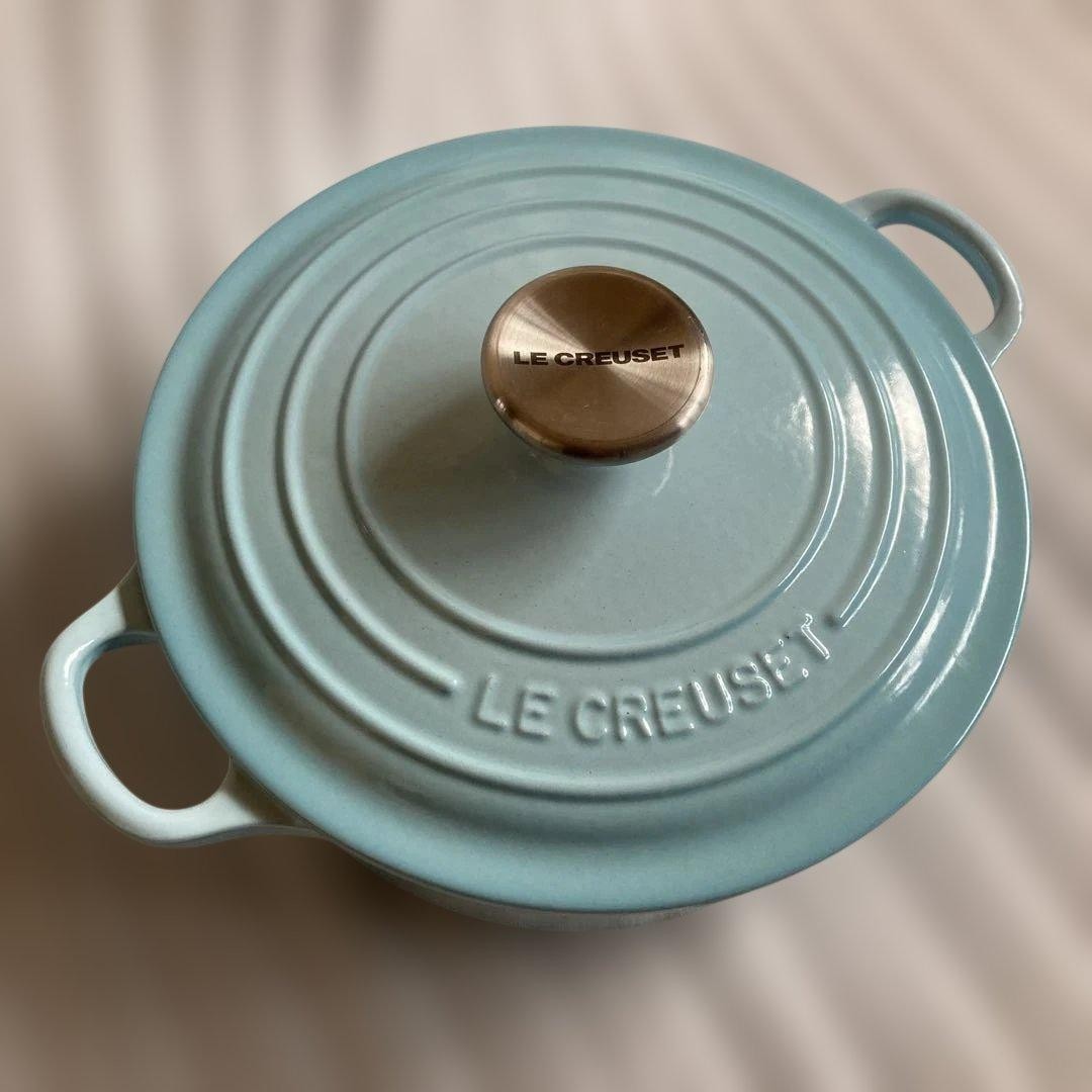 調理器具 LE CREUSET Tradition Cocotte Ronde 20cm Le Creuset Signature Cocotte Ronde 20cm Cast Enamel Pot Cool Mint