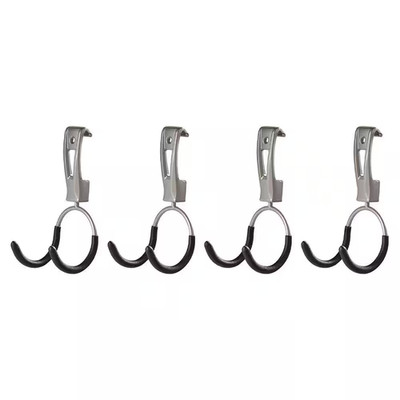 Universal Metallic Fasttrack Hanging Garage Hook Organizers (4 Pack)