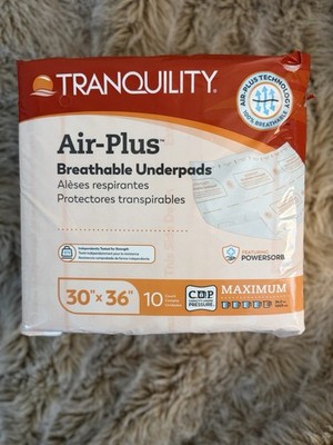 Tranquility Air-Plus Breathable Disposable Underpads White 30 x 36 in Maximum