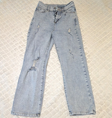 art class Girls Size 10 Light Wash Straight Denim Ripped Jeans