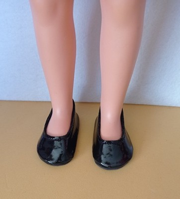Vintage Furga Esse High Fashion Puppenschuhe glänzend schwarz 60's style Pumps