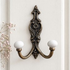 Antique Vintage Bronze Metal Wall Cast Iron Wall Hook Coat Hook Wreath Hanger