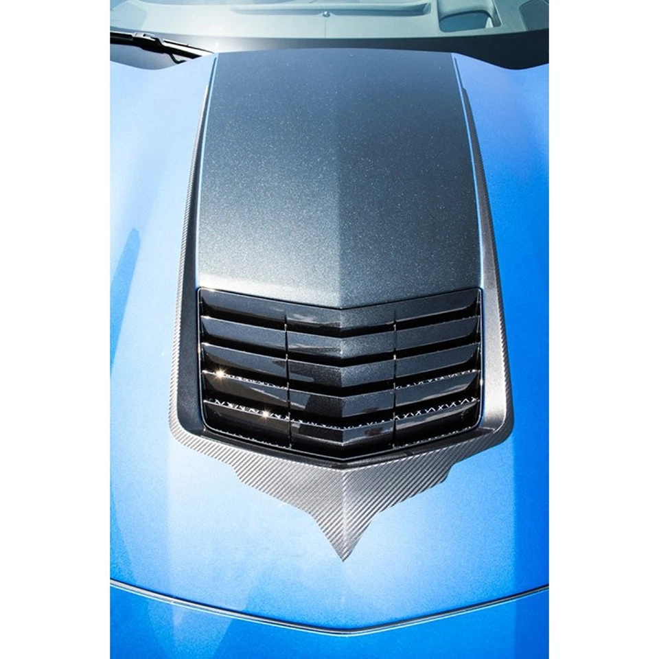 ACC Hood Vent Graphic Black Trim fits 2014-19 Chevy Corvette-Vinyl/Carbon Fiber - Image 4 of 4