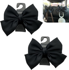 2PCS Car Seat Headrest Hooks, Car Purse Hook for Car, Cute Bow Car Rear Seat Sto